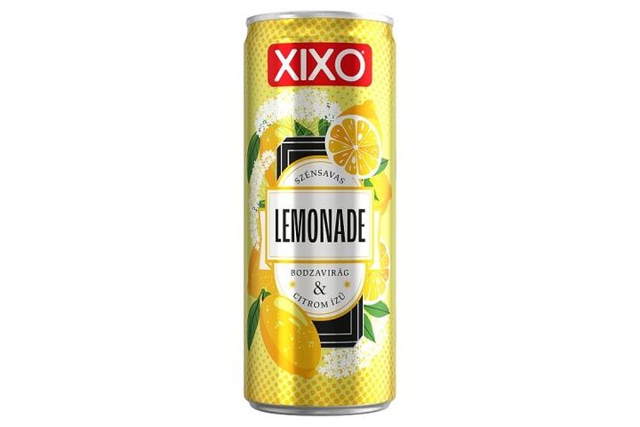 XIXO Lemonade Elderflower and Lemon Flavored Carbonated Soft Drink with Sugar and Sweeteners 250 ml