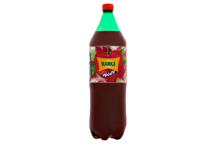 Márka Sour Cherry Carbonated Soft Drink with Sugar and Sweeteners 2 l