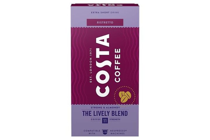 Costa Coffee Lively Blend Ristretto őrölt-pörkölt kávé kapszulában 10 db 57 g