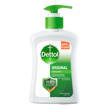 Dettol Original Antibacterial Hand Wash Liquid Soap Pine Fragrance 400Ml