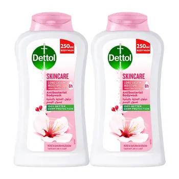 Dettol Body WashDettol Body Wash Rose & Sakura Blossom  2x250Ml Rose & Sakura Blossom 250Ml