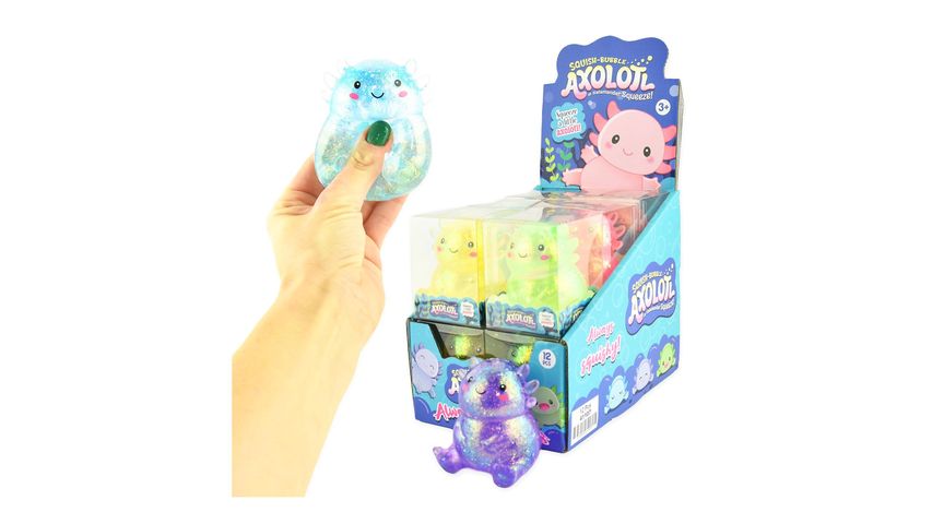 Dengodafen  Squishy Axolotl-leksak Glitter 1-p