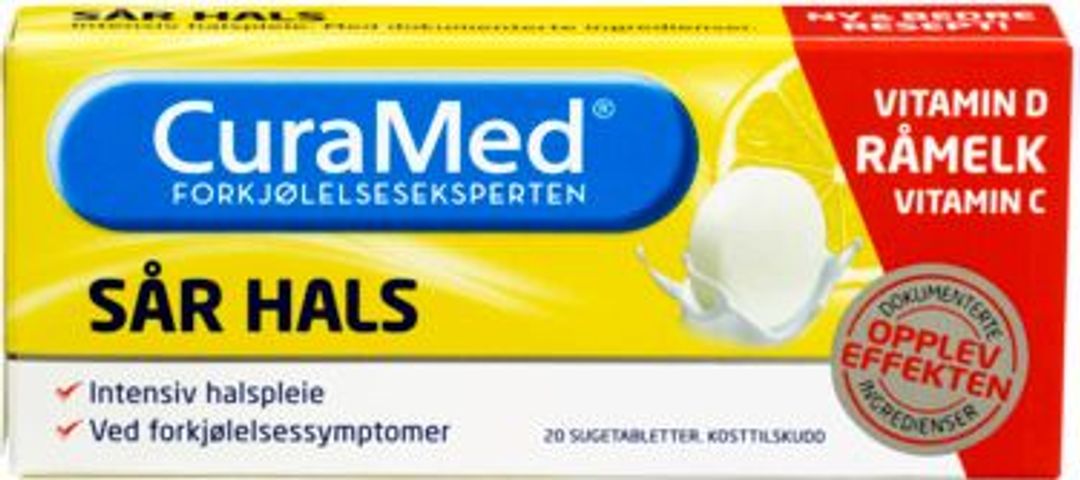 Curamed Sår Hals Råmelk | 20stk