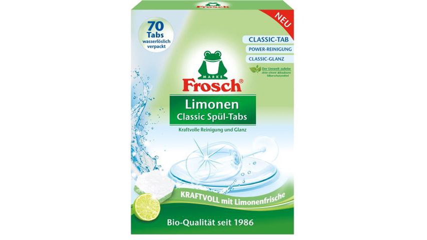 Frosch mosogatógép tabletta - Zöldcitrom-Classic 70 db