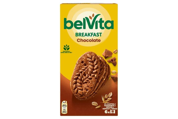 Belvita kakaós, gabonás keksz csokoládédarabokkal 6 x 50 g (300 g)