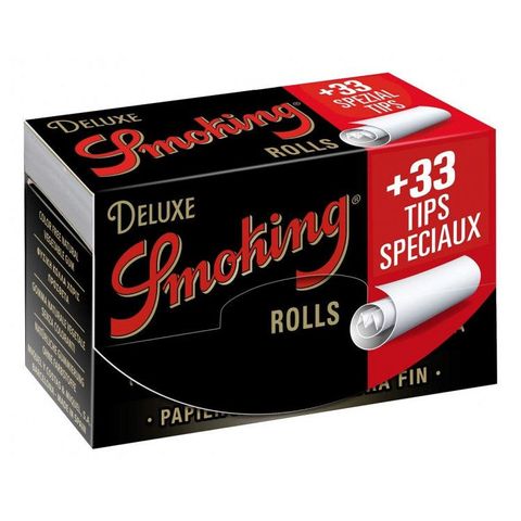 Smoking Rolls De Luxe + Tip papírky s filtry 18+ | 33 kusů