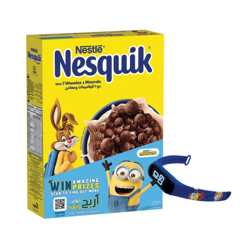Buy Nesquik Chocolate Cereals Free Minions Watch 330g Online In