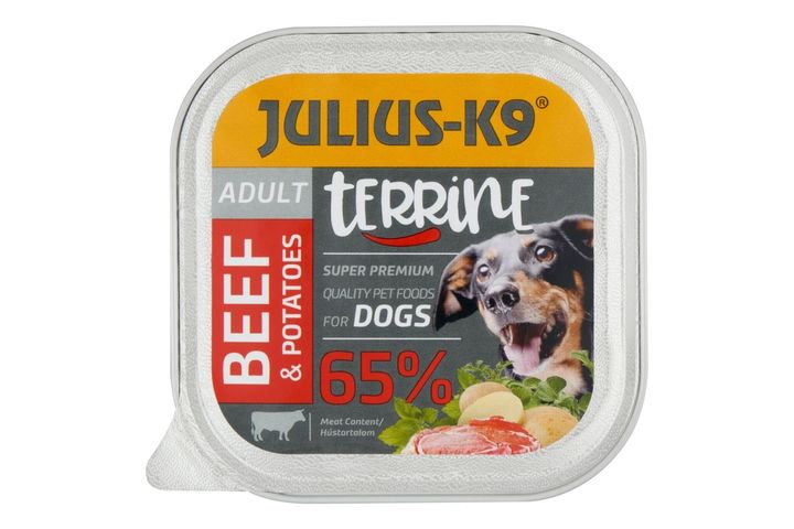 Julius-K9 marha burgonyával teljes értékű eledel felnőtt kutyák számára 150 g