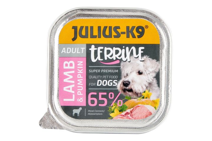 Julius-K9 bárány sütőtökkel teljes értékű eledel felnőtt kutyák számára 150 g