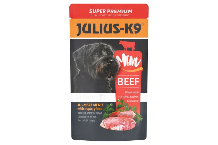 Julius-K9 Super Premium teljes értékű eledel felnőtt kutyák számára marhával 125 g