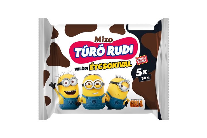 Mizo Túró Rudi Unflavoured Cottage Cheese Dessert with Dark Chocolate Coating 5 x 30 g (150 g)