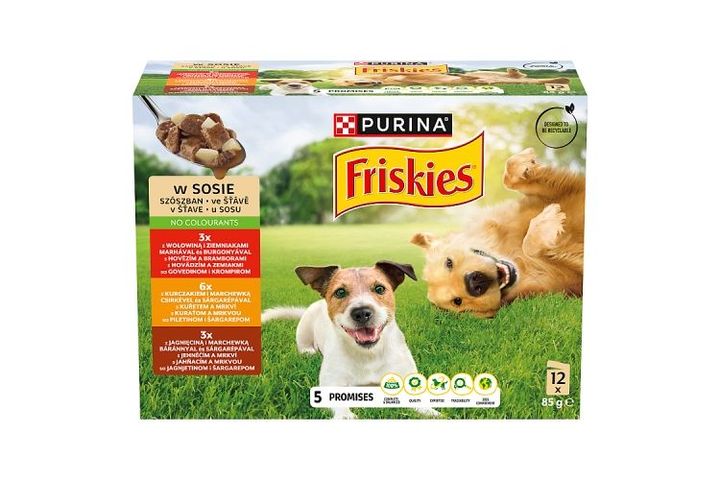 Friskies Complete Pet Food for Adult Dogs in Sauce 12 x 85 g (1020 g)