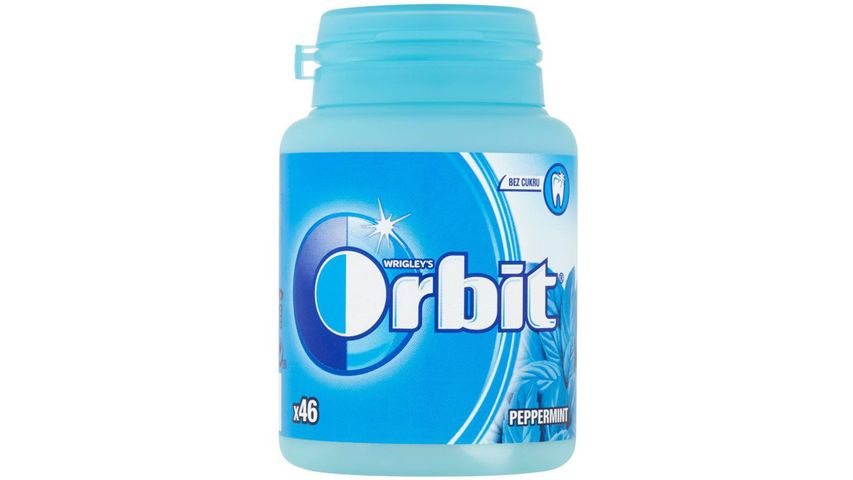 Orbit Peppermint Mint Flavoured Sugar Free Chewing Gum with Sweetener 64 g