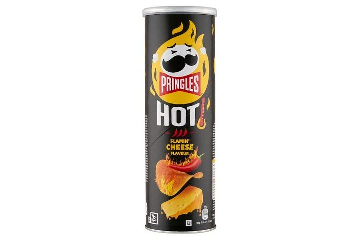 Pringles Hot Flamin' sajt és chili ízesítésű sós snack 160 g