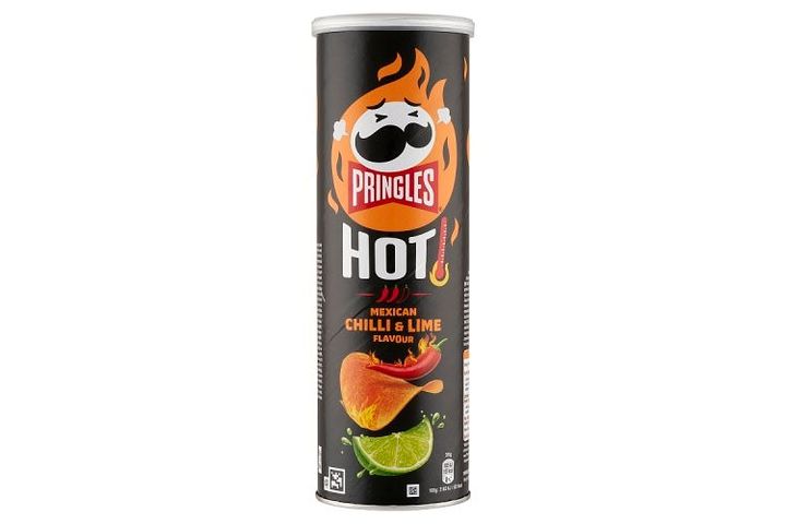 Pringles Hot Mexican chili és lime ízesítésű sós snack 160 g