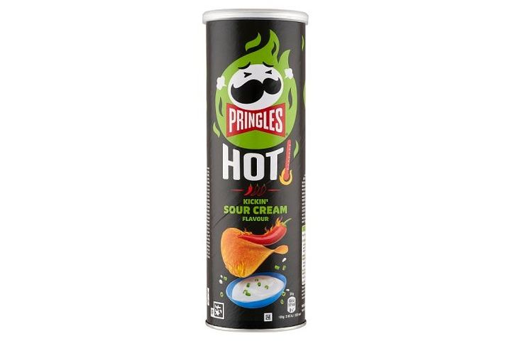 Pringles Hot Kickin' tejfölös ízesítésű sós snack 160 g