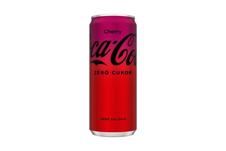 Coca-Cola Zero Cherry colaízű energiamentes szénsavas üdítőital cseresznye ízesítéssel  330 ml