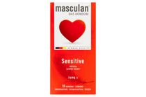 Masculan Sensitive Lubricated Pink Coloured Male Condoms 10 pcs