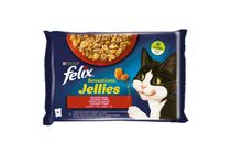 Felix Krmivo pro kočky Jellies kapsička hovězí + kuřecí v želé | 4 x 85 g