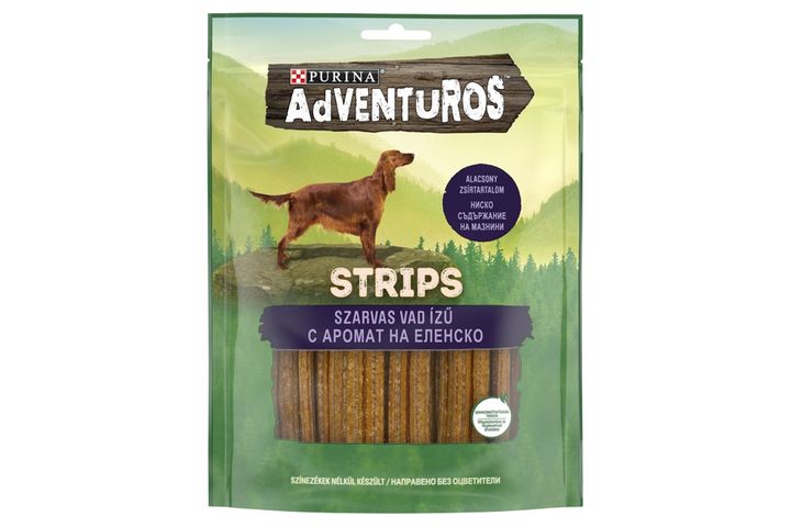 Purina Adventuros Strips Deer, Wild Flavoured Pet Food for Dogs 90 g