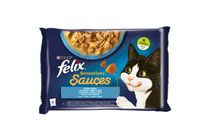 Felix Sensations Sauces Halas Válogatás szószban nedves macskaeledel 4 x 85 g (340 g)