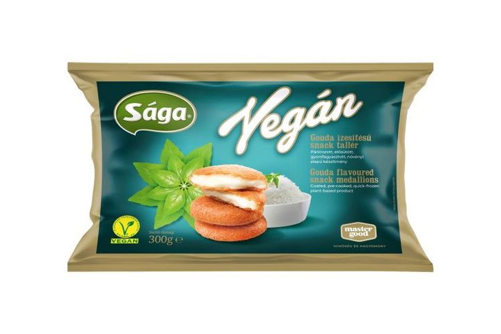 Sága Quick-Frozen Vegan Gouda Flavored Snack Medallions 300 g