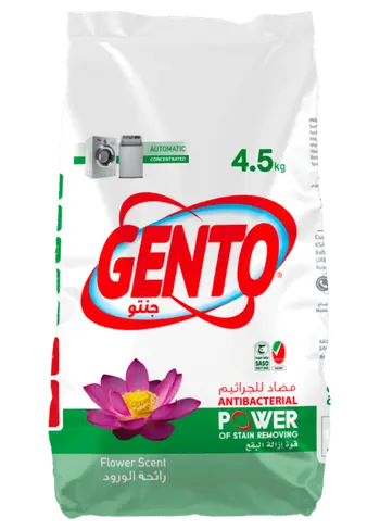 Gento Detergent Powder Low Foam Flower Scent 4.5Kg