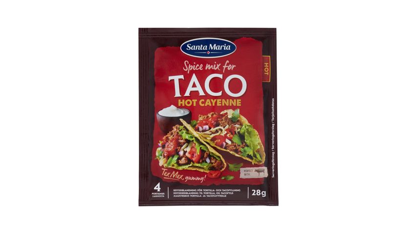 Santa Maria Taco Spice Mix Hot Cayenne 28g