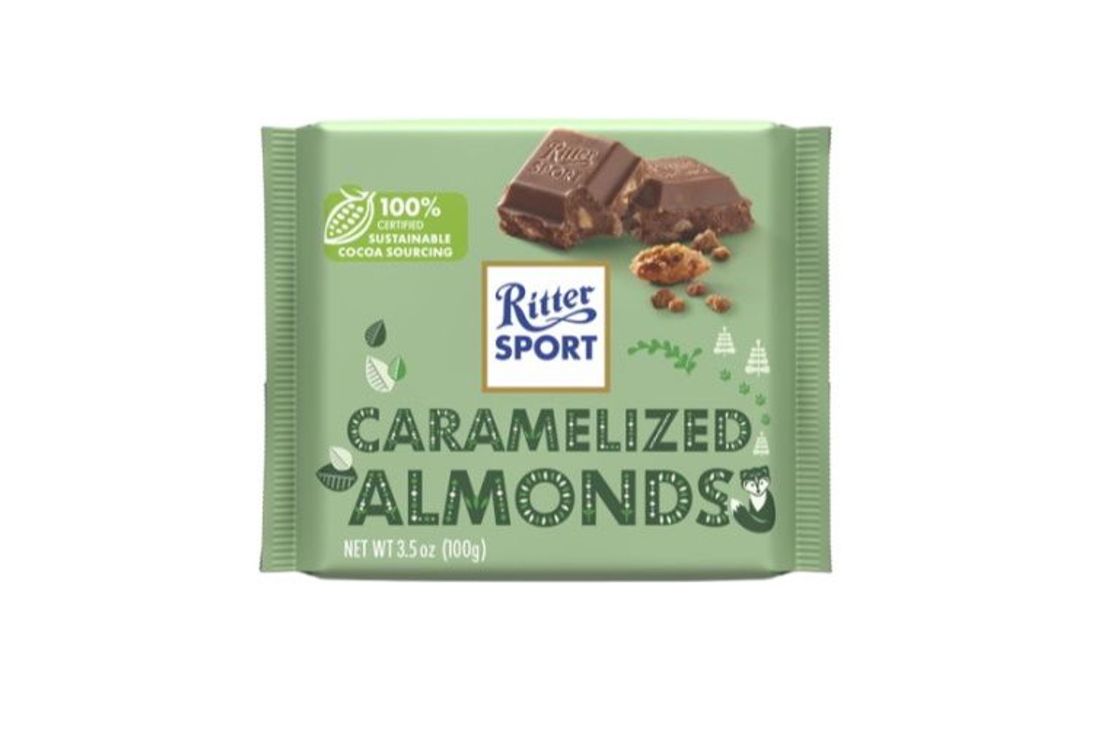 Ritter Sport karamellizált mandula darabos téli fűszereskakaókrémes
