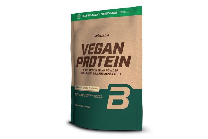 BioTechUSA Vegan Protein Sugar-Free Vanilla Cookie Flavoured Plant Protein Drink Powder 500 g