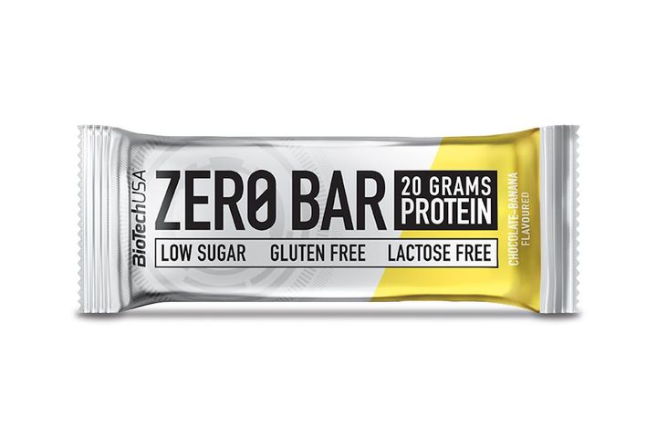 BioTechUSA Zero Bar Chocolate-Banana Flavoured Protein Bar with High Protein Content 50 g