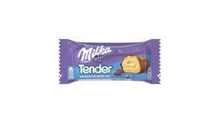 Milka Tender piskótatekercs tejes krémtöltelékkel tejcsokoládéval mártva 37 g