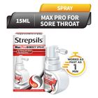 Strepsils Max Pro Direct Throat Spray for Sore Throat Relief (Contains Flurbiprofen) 15ml