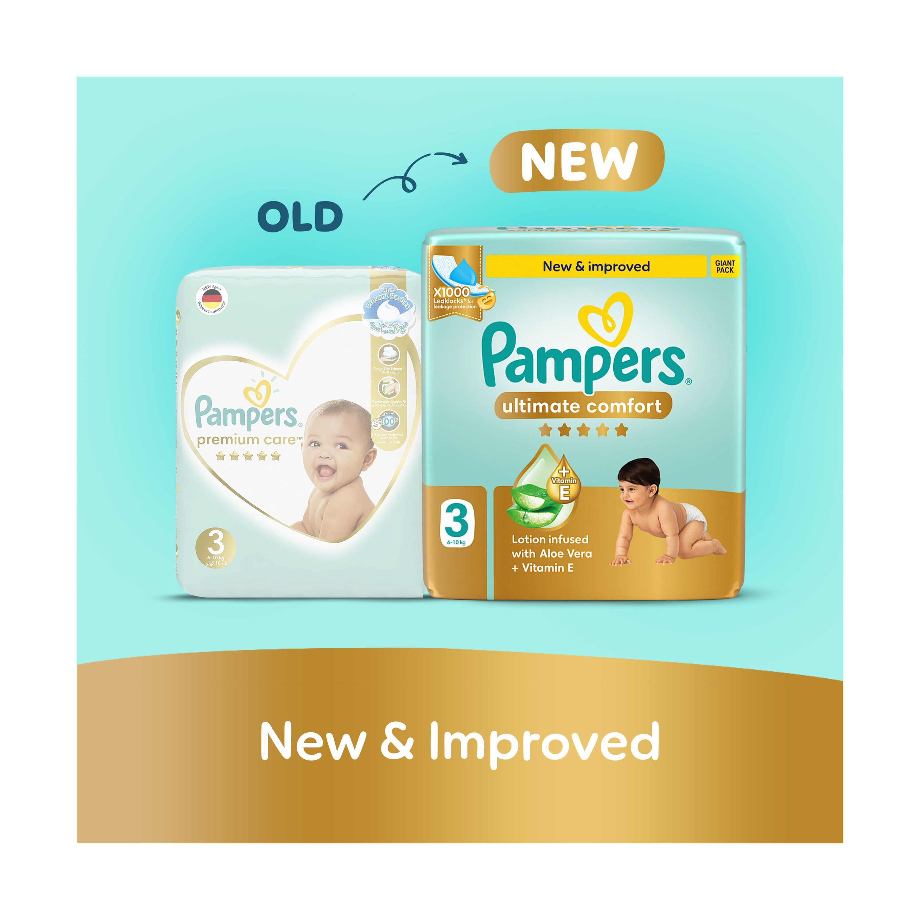 Buy Pampers Ultimate Comfort Taped Diapers Giant Pack, Size 3,