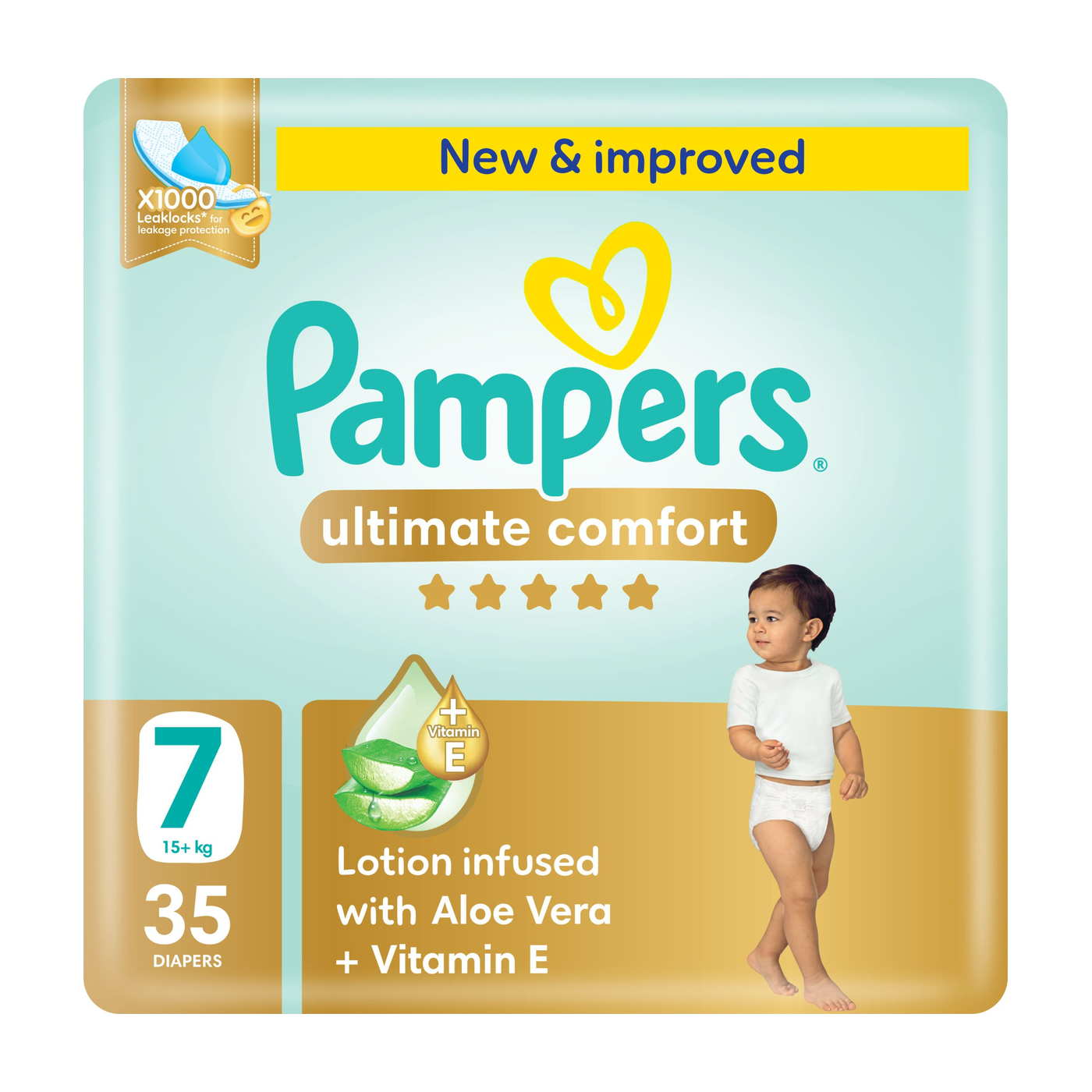 Buy Pampers Ultimate Comfort Taped Diapers Giant Pack, Size 7, 15+kg