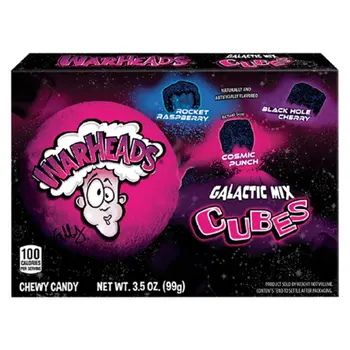 Warheads Galactic Cubes Sour Chewy Candy 99g
