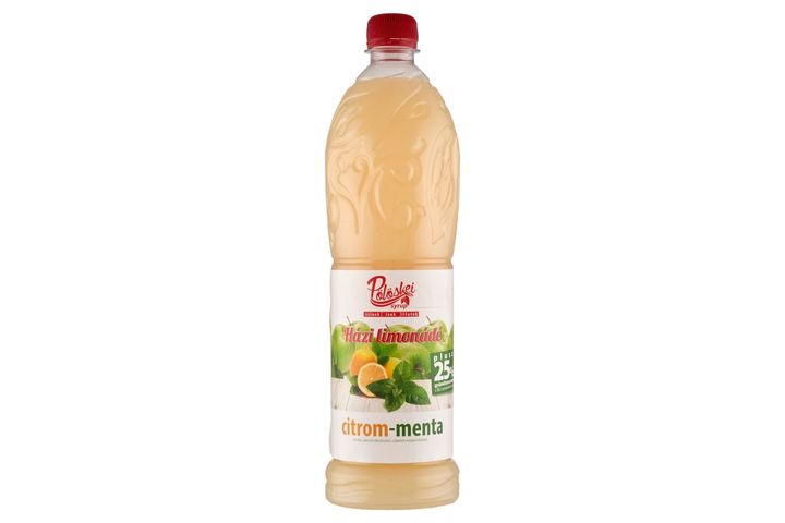 Pölöskei Lemon-Mint Flavoured Syrup with Reduced Energy Content with Sugar and Sweetener 1 l