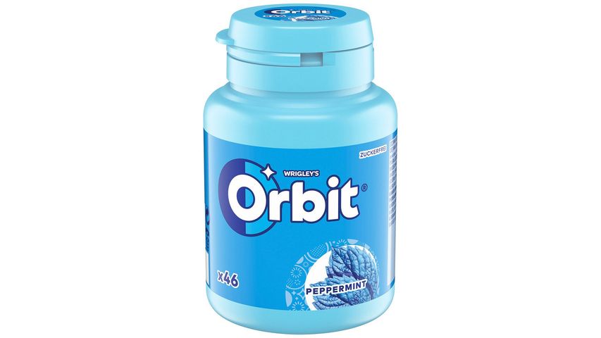 Orbit Peppermint Mint Flavoured Sugar Free Chewing Gum with Sweetener 64 g