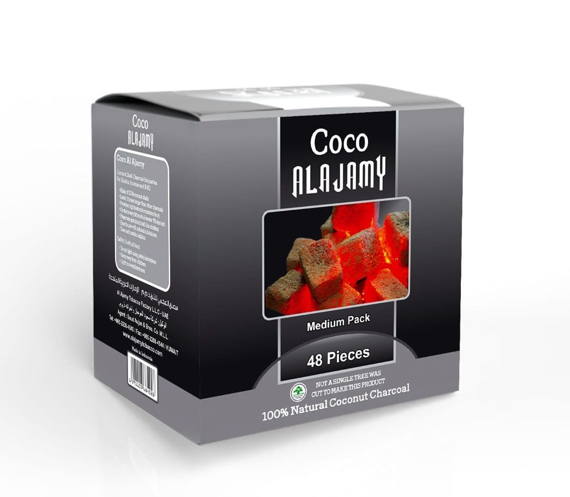 Buy Alajamy Coco Charcoal 48 pcs Online in Kuwait Talabat Kuwait