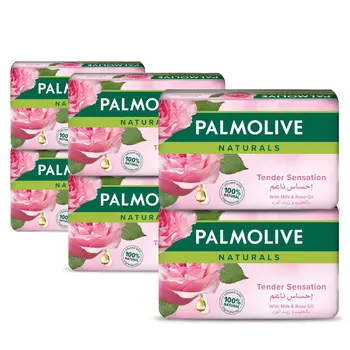 Palmolive Naturals Milk & Rose Bar Soap 6×120g