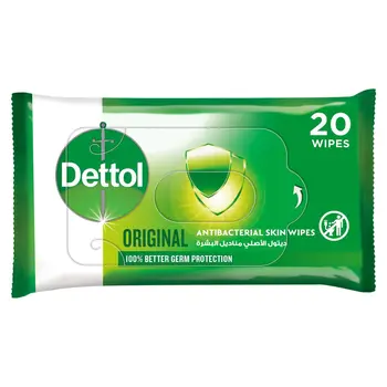 Dettol Original Antibacterial Skin Wipes 20Pieces
