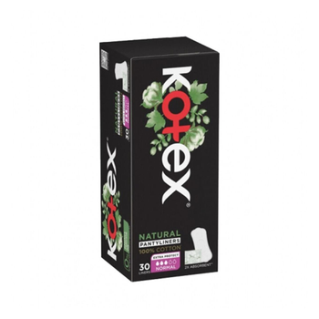 Kotex Natural Panty Liners, 100% Cotton, Normal Size,  Daily Panty Liner 30Pieces