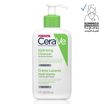Cerave Hydrating Cleanser for Normal to Dry Skin with Hyaluronic Acid 236ml