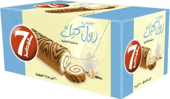 سفن دايز سويس رول كيك بحشوة الفانيلا 12 قطعة × 20 جم