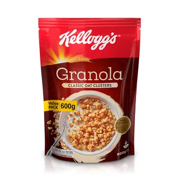 Kellogg'S Cereal Granola Classic Oats Clusters 600G