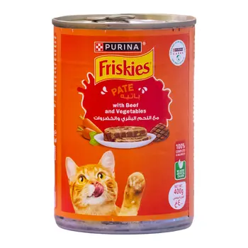Purina Friskies Beef And Vegetables In Chunkpound Wet Cat Food 400 g