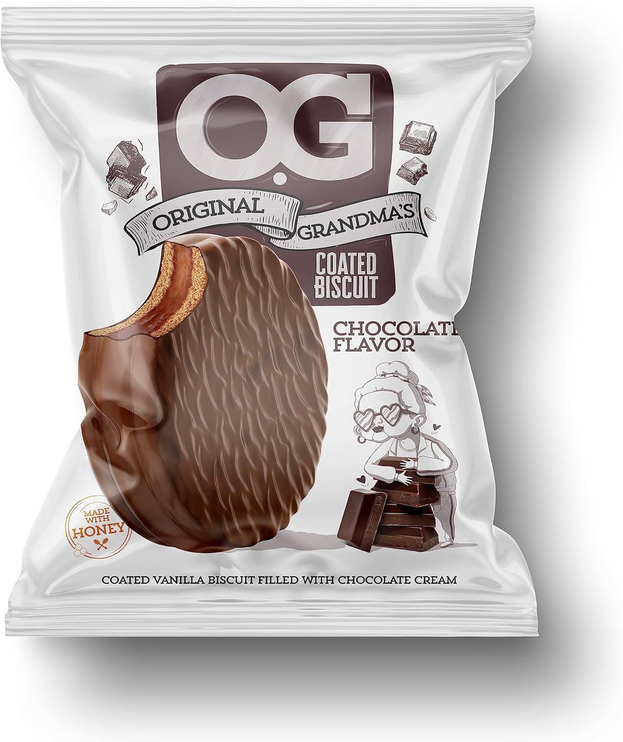 Buy Original Grandma's Chocolate Coated Biscuit Filled with