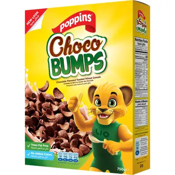 Poppins Chocolate Bumps Wheat Flakes Roasted In Chocolate 750g