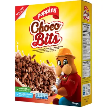 Poppins Chocolate Bits Rice And Chocolate Roasted Corn 750 G