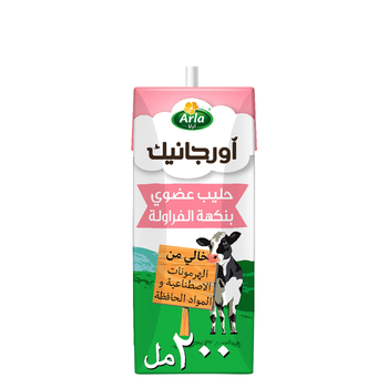 Arla Organic Milk Strawberry 200 Ml